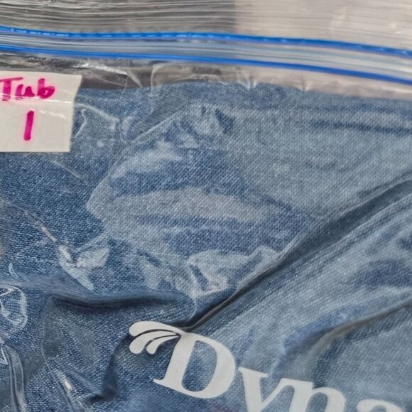 Vintage Storybook Heirloom Childs Denim Midi Dress Lace Collar Floral USA Size 8 - Picture 11 of 11